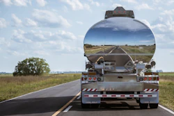 Gasioline tanker truck on the highway