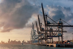 Port of Miami at sunset