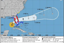 Hurricane Milton map