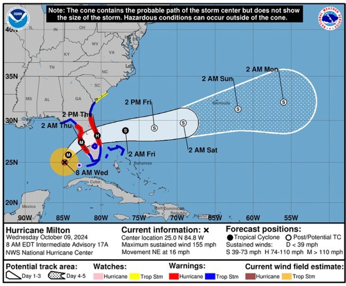 Florida begins to feel Milton’s wrath; landfall expected overnight
