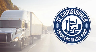 St. Christopher logo with tractor-trailer