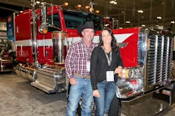 Shane and Jennifer Best with the last and only 2025 Peterbilt Model 389X