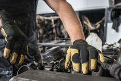 Diesel technician at work