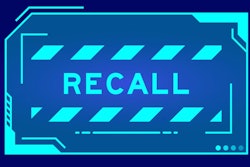 'Recall' on blue background