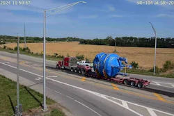 Super load traveling through Ohio