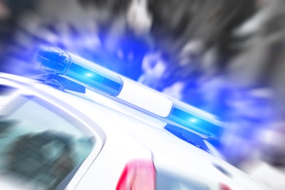 Police car with lights on top