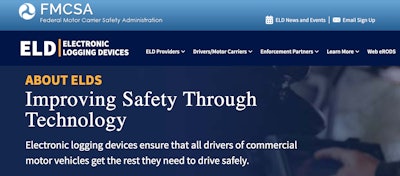 FMCSA ELD website