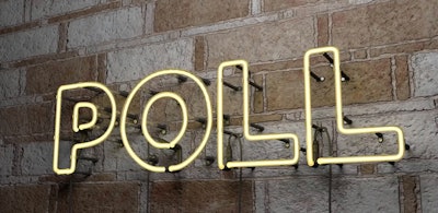 'Poll' in yellow neon
