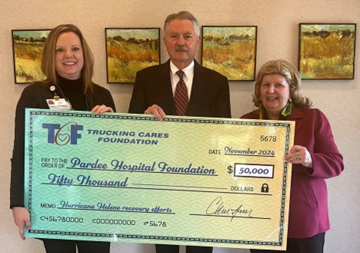 Trucking Cares Foundation donates ,000 to North Carolina hospital
