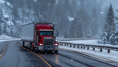 Big rig in snow