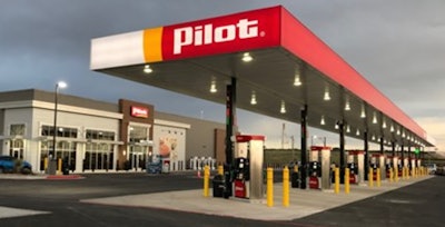 Exterior of a Pilot travel center