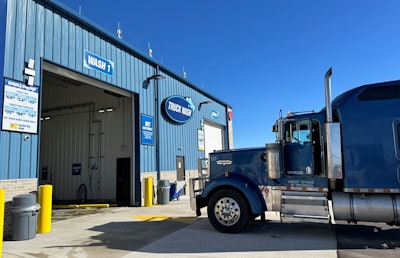 Big rig at Love's Truck Wash