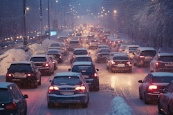 Traffic in winter weather