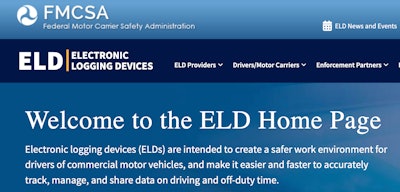 FMCSA ELD website