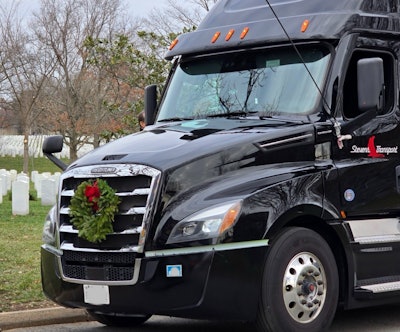 Stevens Transport truck at Arlington National Cemetery
