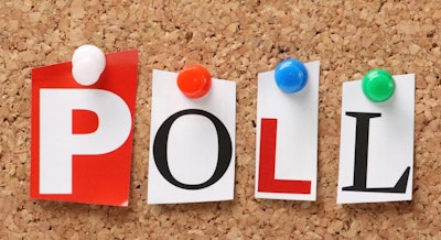 'Poll' in colorful letters on corkboard