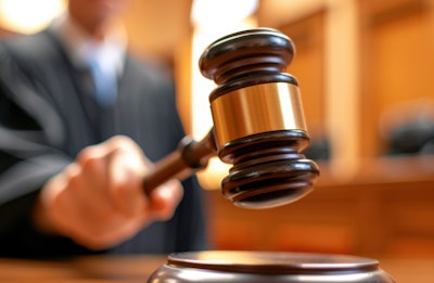 Judge with gavel