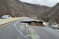 Damaged I-40 in North Carolina