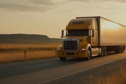 Tractor-trailer on rural highway