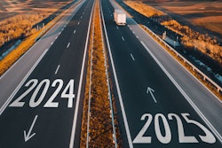 Highway with 2024 in one lane and 2025 in the other