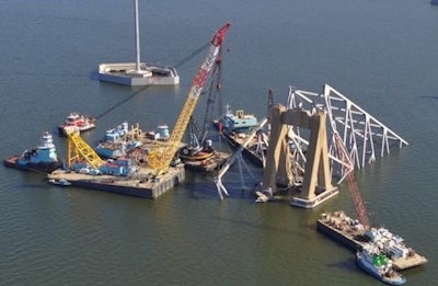 Work to remove wreckage of Francis Scott Key Bridge