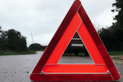 Roadside warning triangle