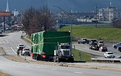 Super load on highway