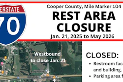 Rest area closing graphic