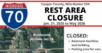 Rest area closing graphic