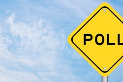 'Poll' on yellow highway sign