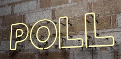 'Poll' in yellow neon