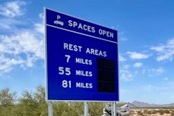 Truck parkin availability sign
