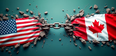 U.S. and Canadian flags
