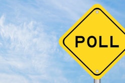 'Poll' on yellow highway sign