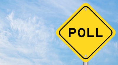 'Poll' on yellow highway sign