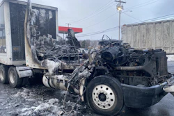 Truck that burned at CT truck stop