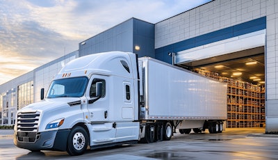 Tractor-trailer at terminal