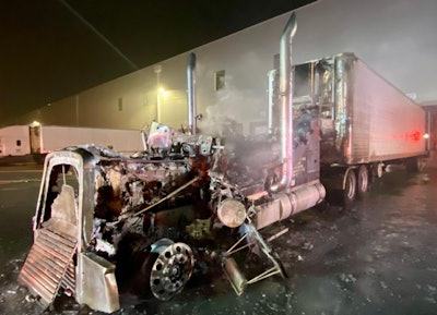 Burned truck