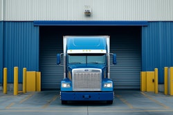 Tractor-trailer at loading dock