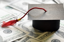 Mortarboard on money