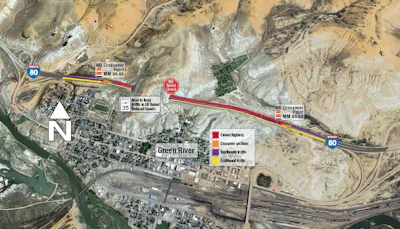 Green River Tunnel detour map