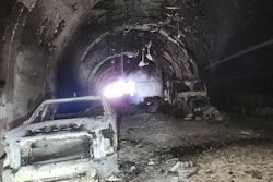 Damage inside of Green River Tunnel