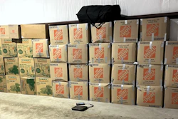 Boxes filled with marijuana