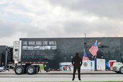 The Wall That Heals on tractor-trailer
