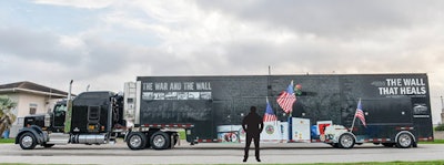 The Wall That Heals on tractor-trailer