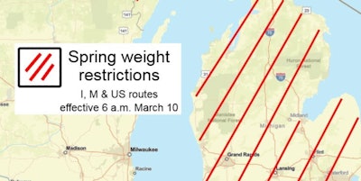 Partial Michigan map