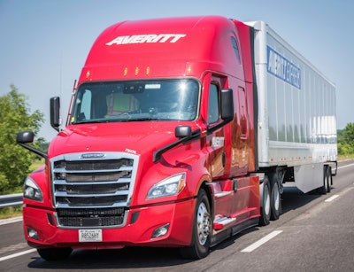 Averitt tractor-trailer on a highway