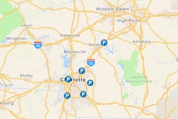 Map of truck parking in Charlotte, North Carolina