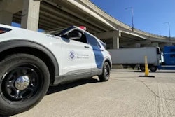 Customs and Border Protection vehicle and tractor-trailer