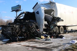 Tractor-trailer damaged in I-94 crash